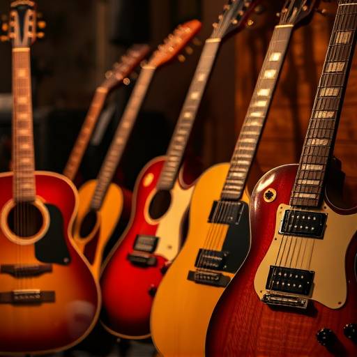 Guitarras e instrumentos musicais